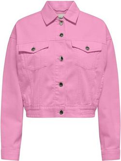 Cazadora tejana corta con goma Only Begonia Pink