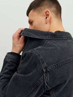 Cazadora tejana envejecida Jack & Jones Black Denim
