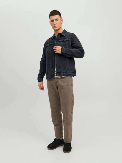 Cazadora tejana envejecida Jack & Jones Black Denim