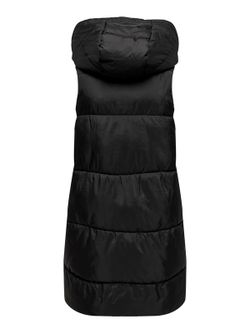 Chaleco 3/4 alcochado con capucha Only Black