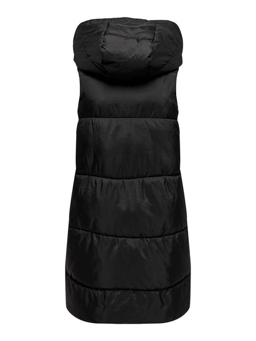 Chaleco 3/4 alcochado con capucha Only Black