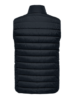 Chaleco alcochado con cremallera Only & Sons Black