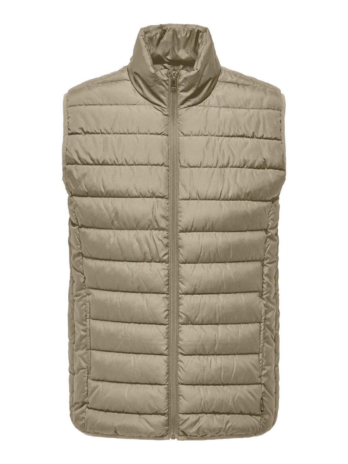 Chaleco alcochado con cremallera Only & Sons Desert Taupe 4XL