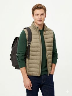 Chaleco alcochado con cremallera Only & Sons Desert Taupe