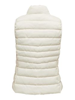 Chaleco alcochado con ribetes dorados Only Cloud Dancer