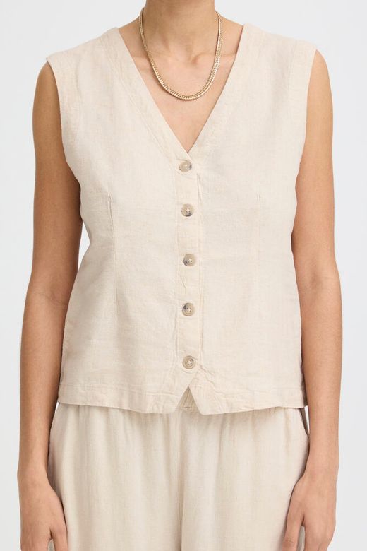 Chaleco con botones B.Young Cloud Dancer