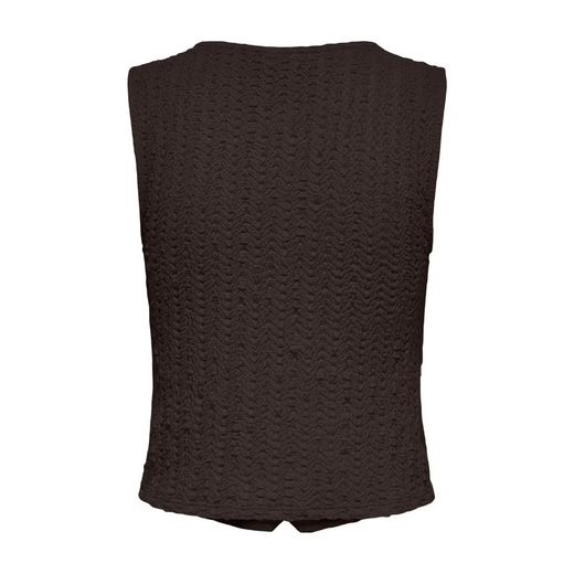 Chaleco con botones de cuello V Only Chocolate