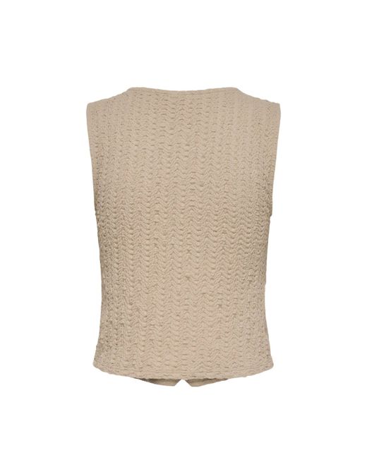 Chaleco con botones de cuello V Only Humus