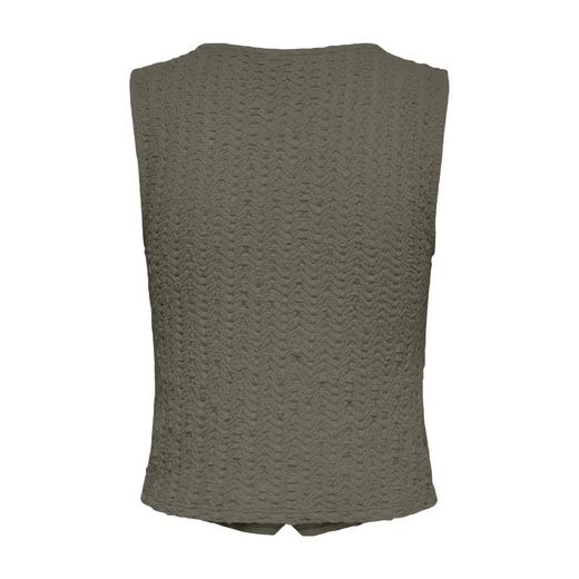 Chaleco con botones de cuello V Only Olive Night
