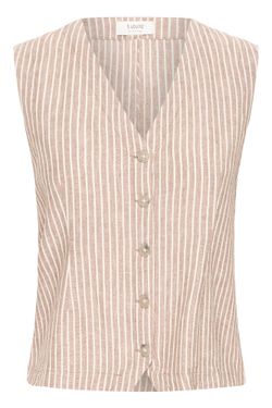 Chaleco con botones de rayas B.Young Sand