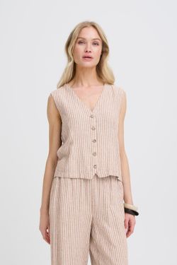 Chaleco con botones de rayas B.Young Sand