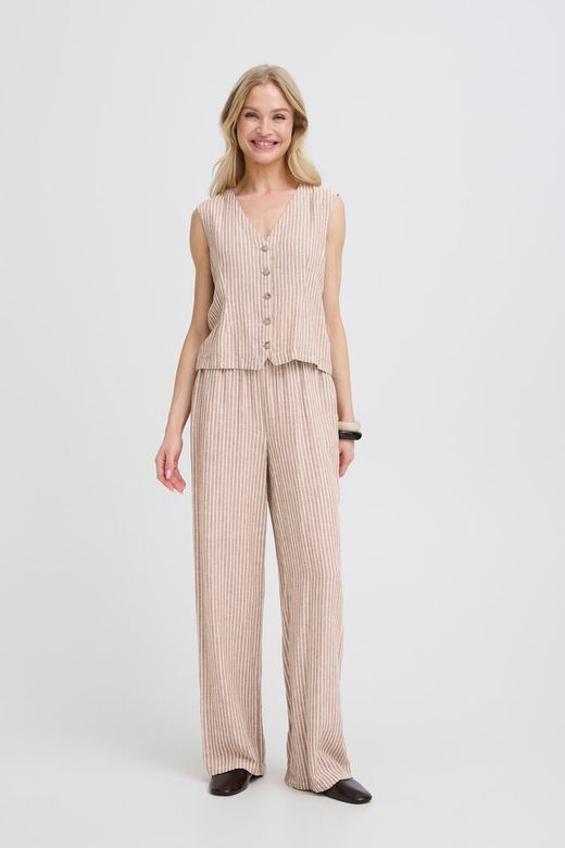 Chaleco con botones de rayas B.Young Sand