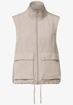 Chaleco con cremallera & bolsillos Street One Sand