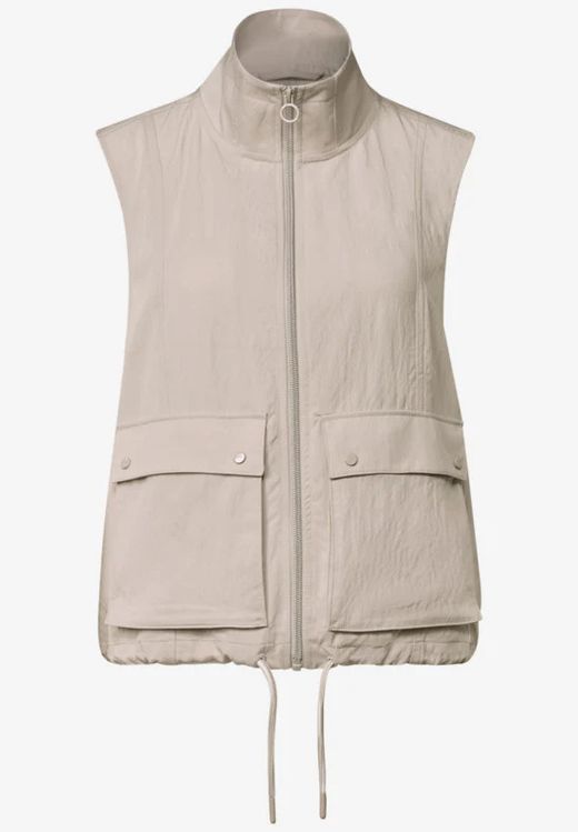 Chaleco con cremallera & bolsillos Street One Sand