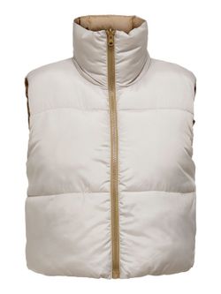 Chaleco corto alcochado reversible Only Silver Mink