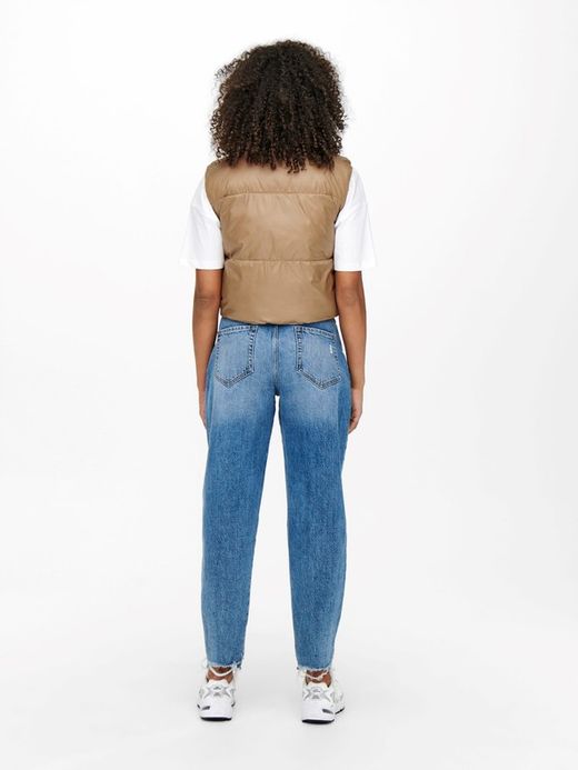 Chaleco corto alcochado reversible Only Silver Mink