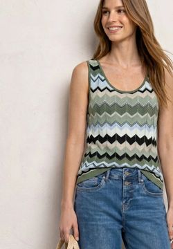 Chaleco de punto con rayas zig zag multicolor Street One Xxxx