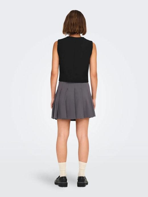 Chaleco de traje en cuello en V Only Black