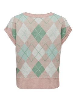 Chaleco rombos multicolor Only Rose Smoke