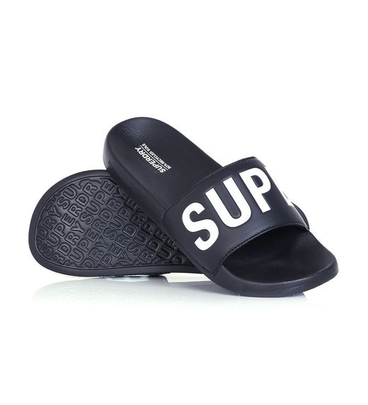 Chancla con letras branding contrastadas Superdry Deep Blue