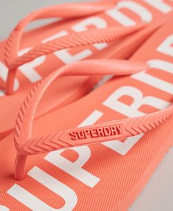 Chancla de dedo con letras branding Superdry Coral