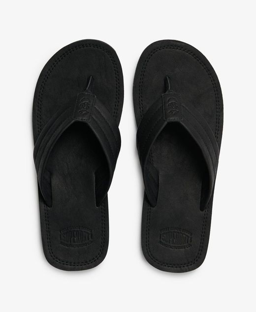 Chancla de dedo polipiel Superdry Black
