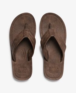 Chancla de dedo polipiel Superdry Brown