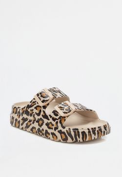Chancla de pala con estampado animal print Xti Leopard