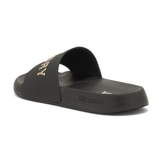 Chancla de pala con letras branding Superdry Black