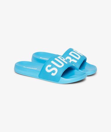 Chancla de pala con letras branding Superdry Blue