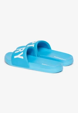 Chancla de pala con letras branding Superdry Blue