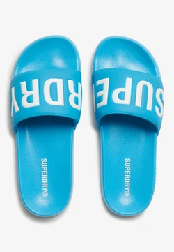 Chancla de pala con letras branding Superdry Blue