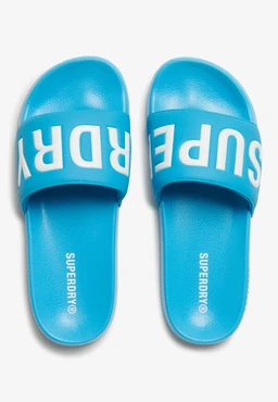 Chancla de pala con letras branding Superdry Blue