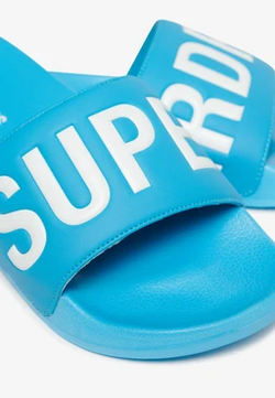 Chancla de pala con letras branding Superdry Blue