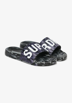 Chancla de pala con letras branding Superdry Dark Grey