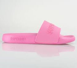 Chancla de pala con letras branding Superdry Pink