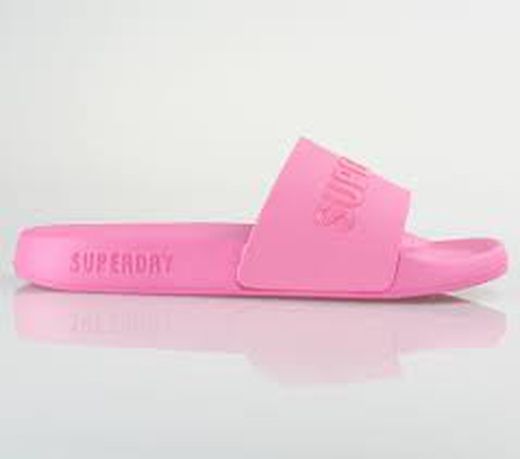 Chancla de pala con letras branding Superdry Pink