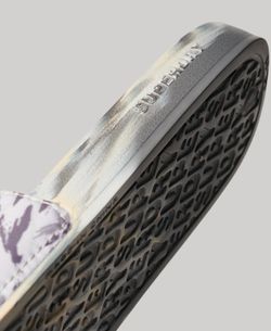 Chancla de pala con letras branding y efecto camo Superdry Ice Marl