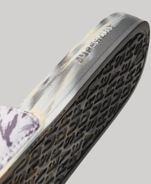 Chancla de pala con letras branding y efecto camo Superdry Ice Marl