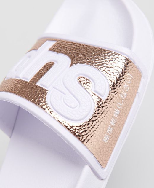 Chancla de pala con letras logotipo Superdry Rose