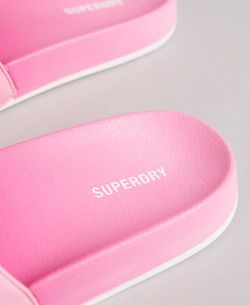 Chancla de pala con logotipo branding Superdry Pink