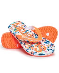 Superdry Optic Painted Floral Print Flip Flop