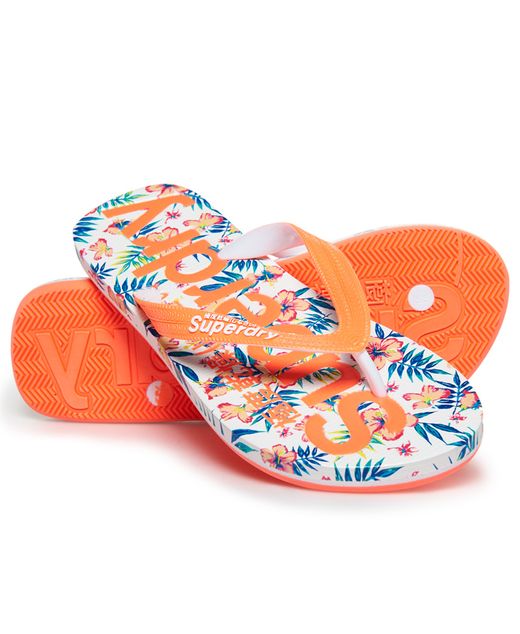 Superdry Optic Painted Floral Print Flip Flop
