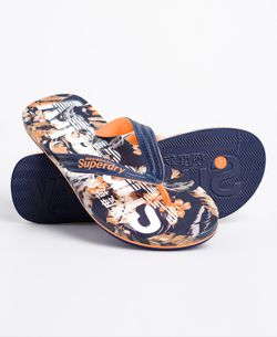 Chancleta de dedo con estampado tropical Superdry Indo Leaf