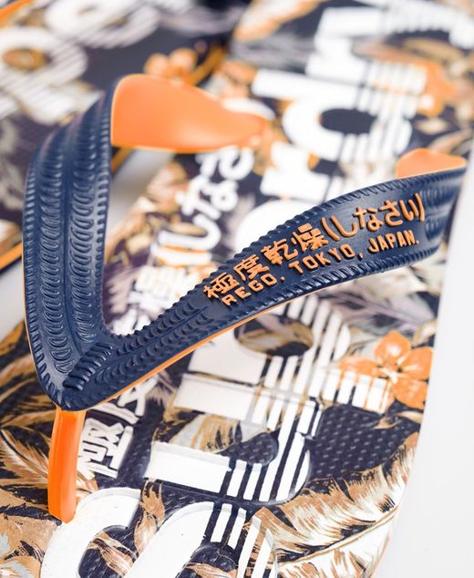 Chancleta de dedo con estampado tropical Superdry Indo Leaf