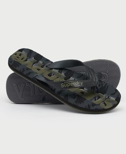 Chancleta de dedo con print camuflaje urban Superdry Black Camo