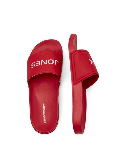 Chancleta piscina con letras branding Jack & Jones Barbados Cherry