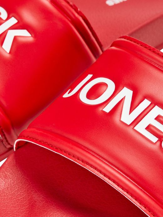 Chancleta piscina con letras branding Jack & Jones Barbados Cherry