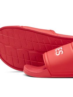 Chancleta piscina con letras branding Jack & Jones Barbados Cherry