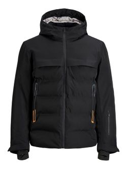 Chaqueta 2/4 alcochada con capucha Jack & Jones Black